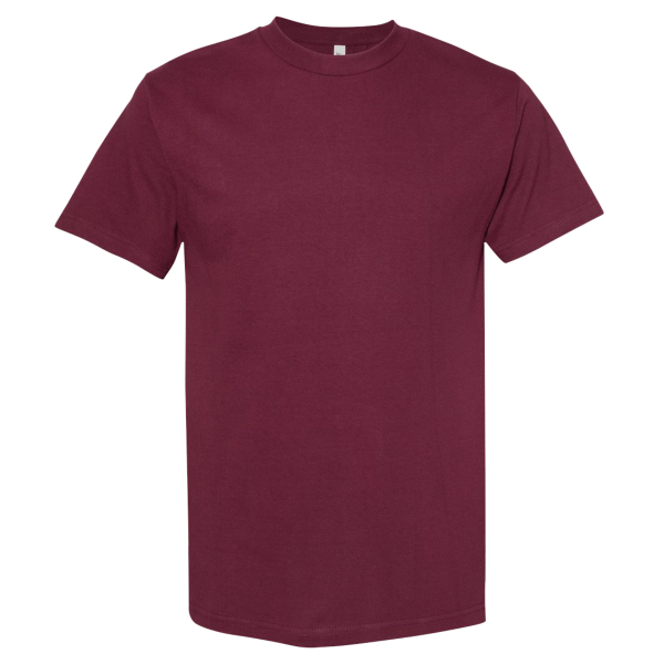 American Apparel Unisex Heavyweight Cotton Tee, Burgundy, Front view