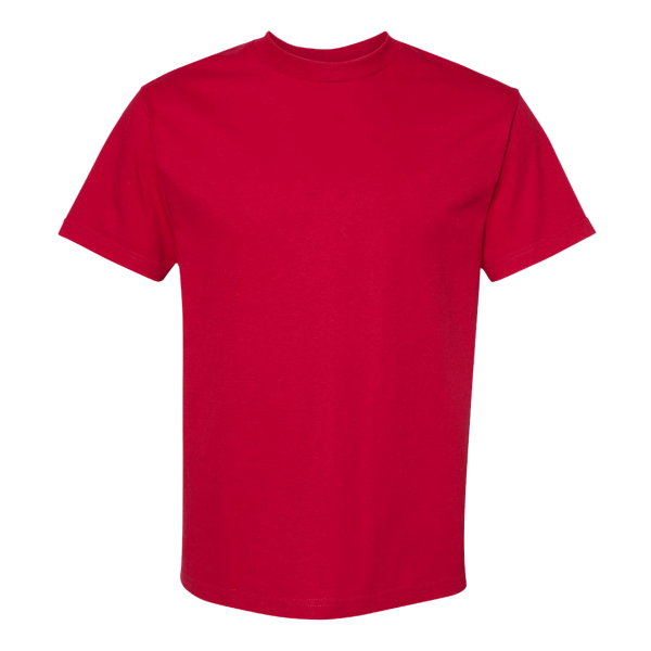 American Apparel Unisex Heavyweight Cotton Tee, Cardinal, Front view