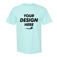 American Apparel Unisex Heavyweight Cotton Tee, Celadon, Front view, Mockup