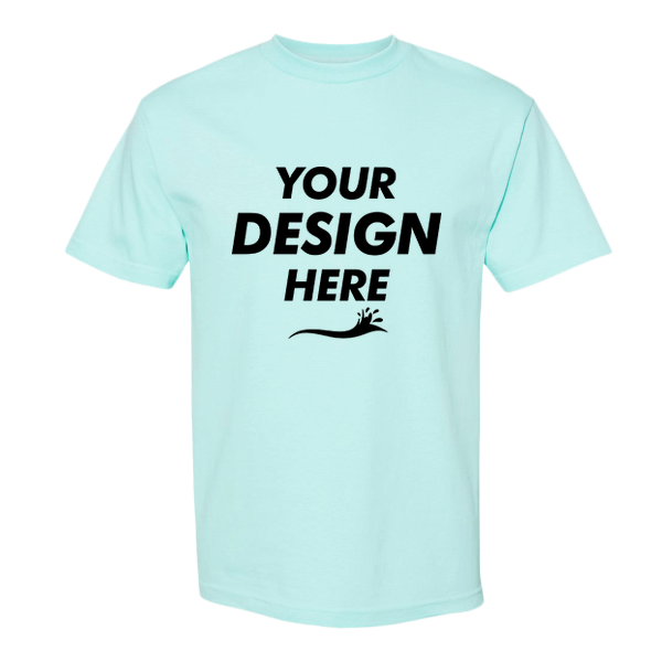 American Apparel Unisex Heavyweight Cotton Tee, Celadon, Front view, Mockup