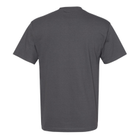 American Apparel Unisex Heavyweight Cotton Tee, Charcoal, Back view