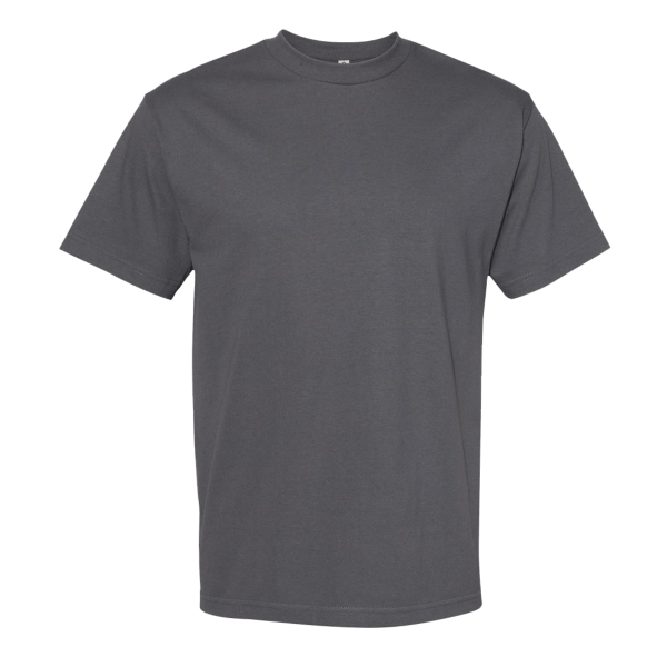 American Apparel Unisex Heavyweight Cotton Tee, Charcoal, Front view