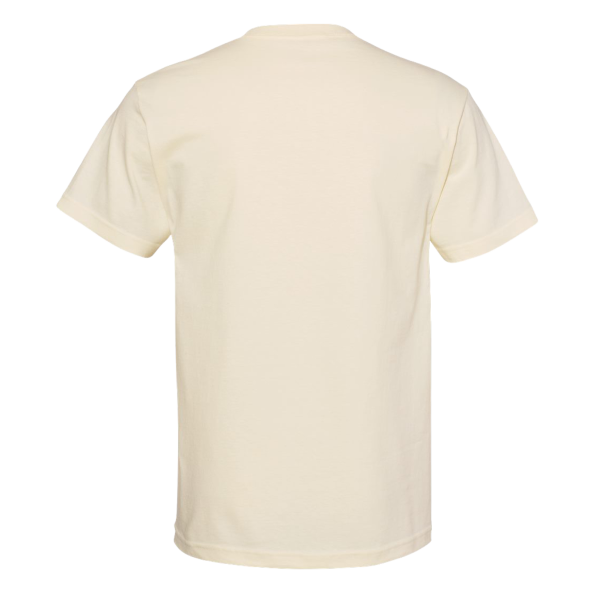 American Apparel Unisex Heavyweight Cotton Tee, Cream, Back view