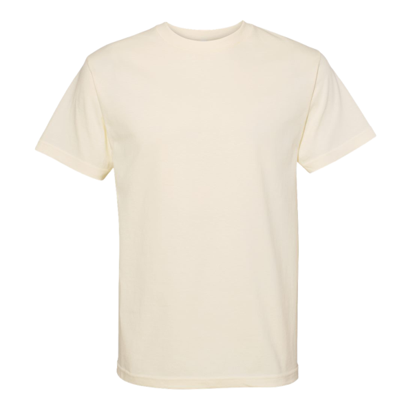 American Apparel Unisex Heavyweight Cotton Tee, Cream, Front view
