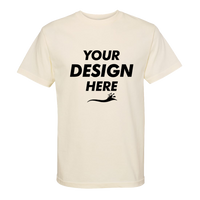 American Apparel Unisex Heavyweight Cotton Tee, Cream, Front view, Mockup