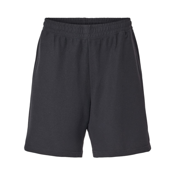 American Apparel Unisex Pique Gym Shorts, Black, Front view