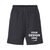 American Apparel Unisex Pique Gym Shorts, Black, Front view, Mockup