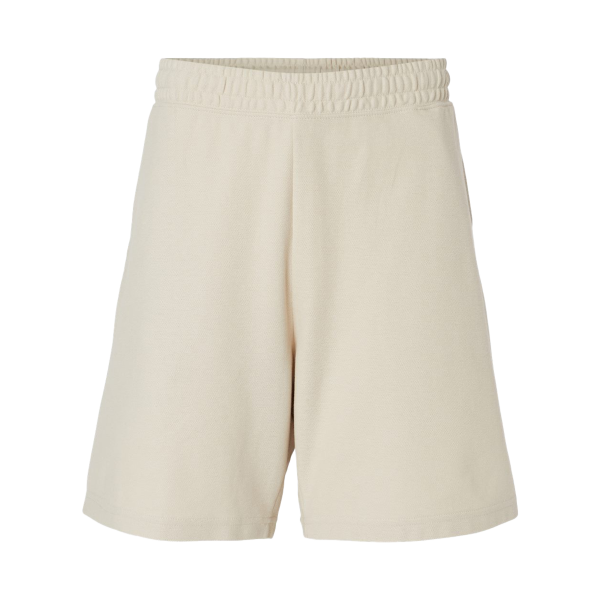 American Apparel Unisex Pique Gym Shorts, Bone, Front view