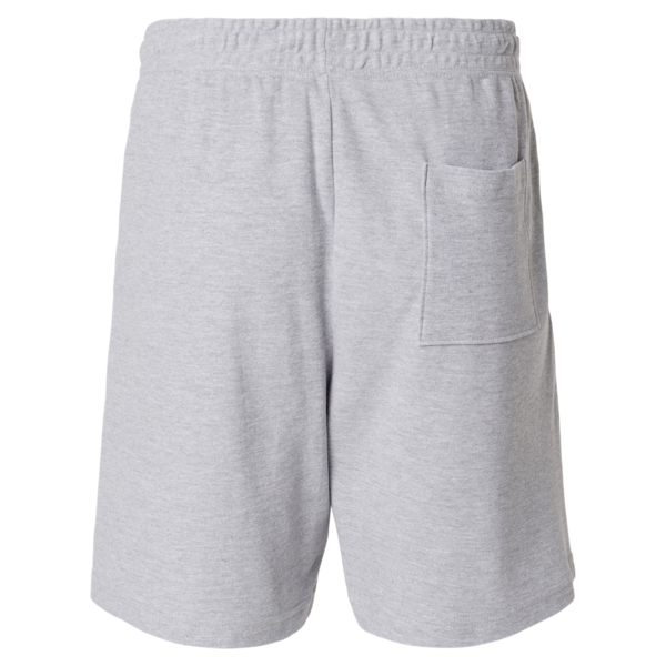 American Apparel Unisex Pique Gym Shorts, Heather Grey, Back view