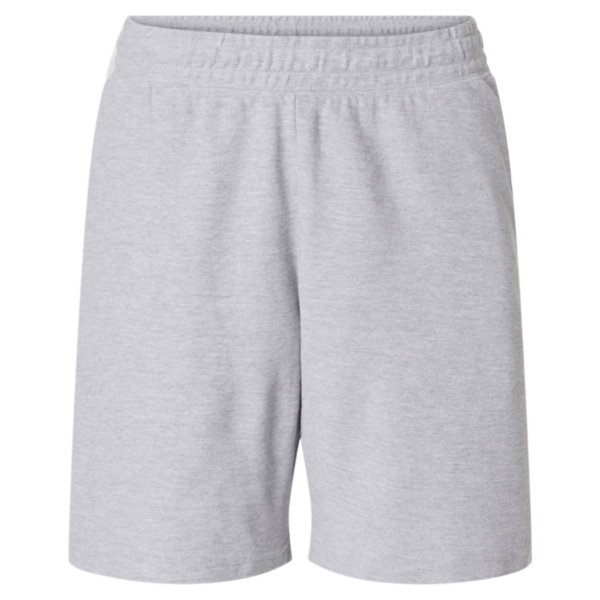 American Apparel Unisex Pique Gym Shorts, Heather Grey, Front view