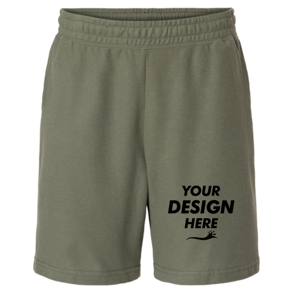 American Apparel Unisex Pique Gym Shorts, Lieutenant, Front view, Mockup