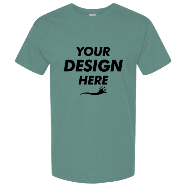American Apparel Unisex Pique Mockneck Tee, Arctic, Front view, Mockup