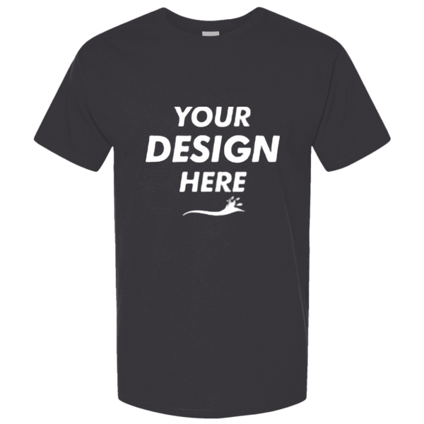 American Apparel Unisex Pique Mockneck Tee, Black, Front view, Mockup