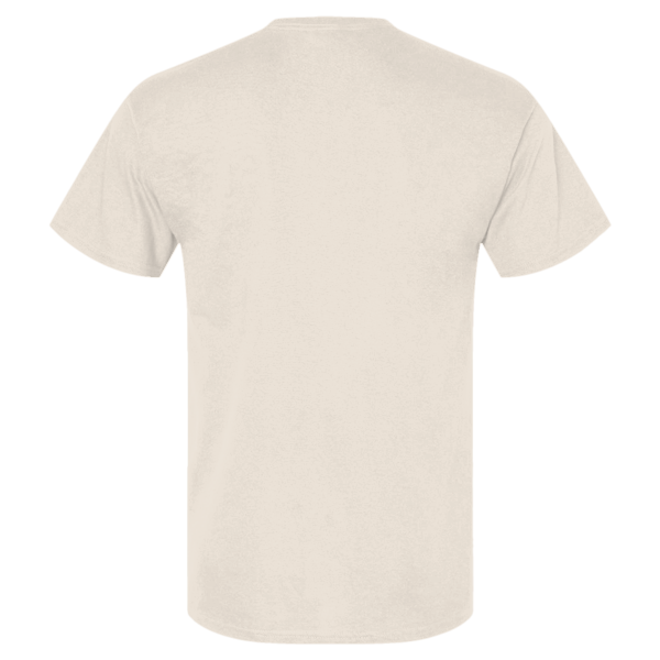American Apparel Unisex Pique Mockneck Tee, Bone, Back view