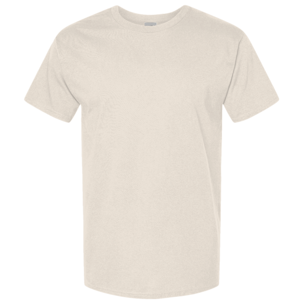 American Apparel Unisex Pique Mockneck Tee, Bone, Front view