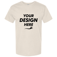 American Apparel Unisex Pique Mockneck Tee, Bone, Front view, Mockup