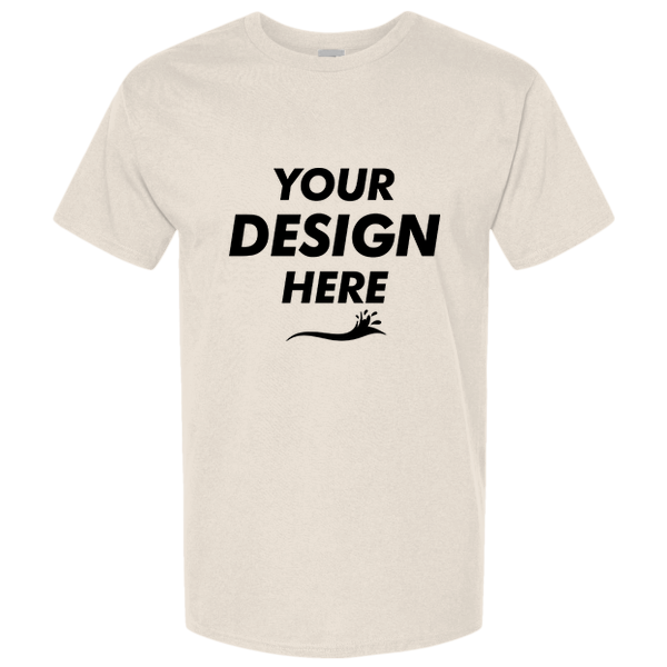 American Apparel Unisex Pique Mockneck Tee, Bone, Front view, Mockup