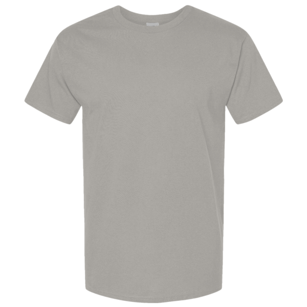 American Apparel Unisex Pique Mockneck Tee, Heather Grey, Front view
