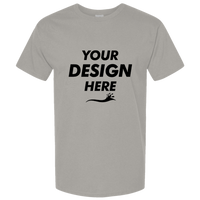 American Apparel Unisex Pique Mockneck Tee, Heather Grey, Front view, Mockup