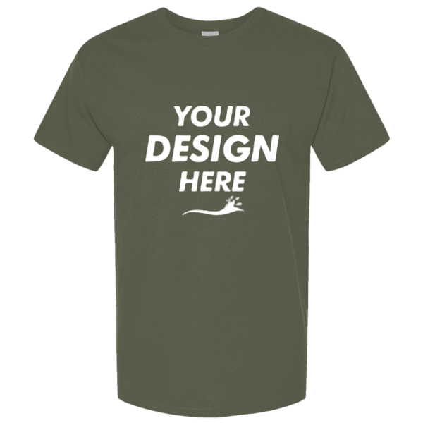 American Apparel Unisex Pique Mockneck Tee, Lieutenant, Front view, Mockup