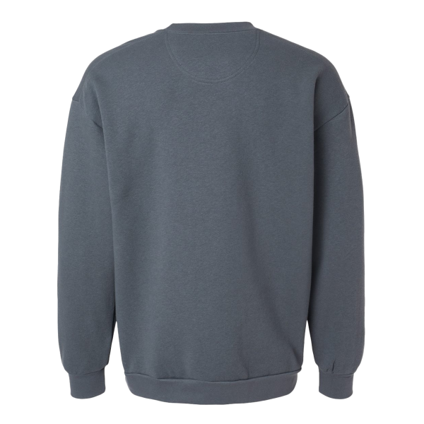 American Apparel Unisex ReFlex Fleece Crewneck Sweatshirt, Asphalt, Back view
