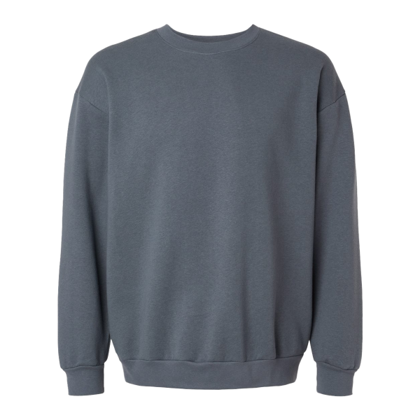 American Apparel Unisex ReFlex Fleece Crewneck Sweatshirt, Asphalt, Front view