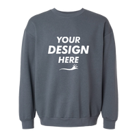 American Apparel Unisex ReFlex Fleece Crewneck Sweatshirt, Asphalt, Front view, Mockup