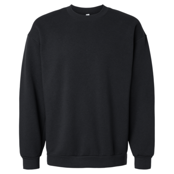 American Apparel Unisex ReFlex Fleece Crewneck Sweatshirt, Black, Front view