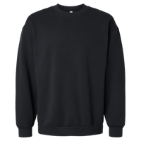 American Apparel Unisex ReFlex Fleece Crewneck Sweatshirt, Black, Front view
