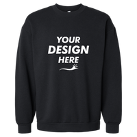 American Apparel Unisex ReFlex Fleece Crewneck Sweatshirt, Black, Front view, Mockup