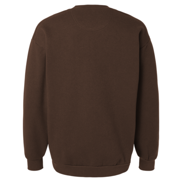 American Apparel Unisex ReFlex Fleece Crewneck Sweatshirt, Brown, Back view