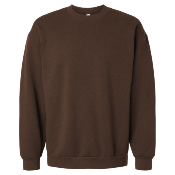 American Apparel Unisex ReFlex Fleece Crewneck Sweatshirt, Brown, Front view