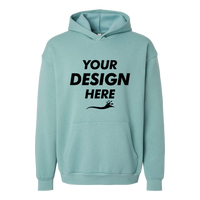 American Apparel Unisex ReFlex Fleece Hoodie Sweatshirt, Arctic, Front view, Mockup