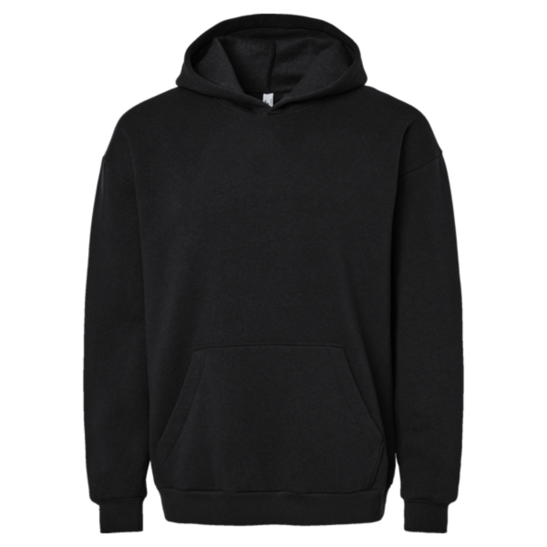 American Apparel Unisex ReFlex Fleece Hoodie Sweatshirt, Black, Front view
