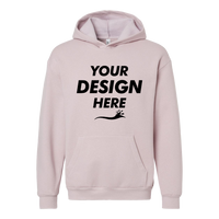 American Apparel Unisex ReFlex Fleece Hoodie Sweatshirt, Blush, Front view, Mockup