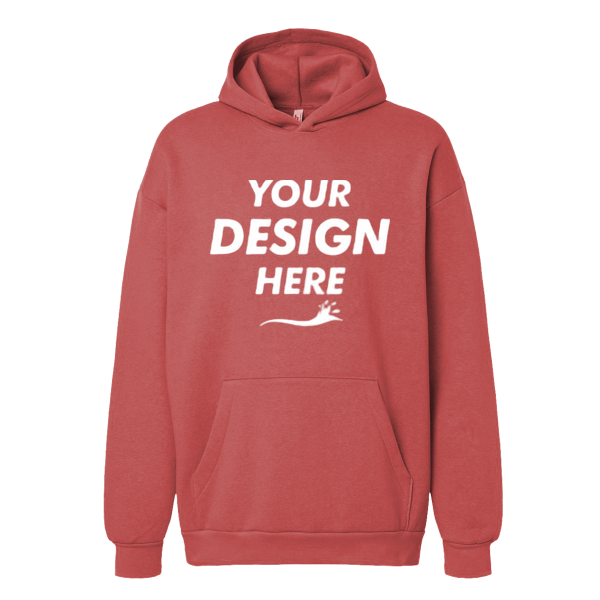 American Apparel Unisex ReFlex Fleece Hoodie Sweatshirt, Canyon, Front view, Mockup