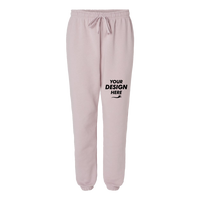 American Apparel Unisex ReFlex Fleece Sweatpants, Blush, Front view, Mockup