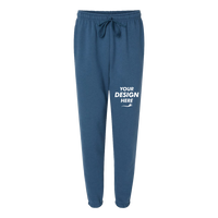 American Apparel Unisex ReFlex Fleece Sweatpants, Sea Blue, Front view, Mockup