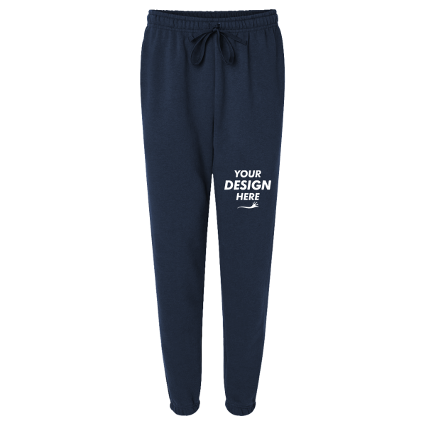 American Apparel Unisex ReFlex Fleece Sweatpants, True Navy, Front view, Mockup