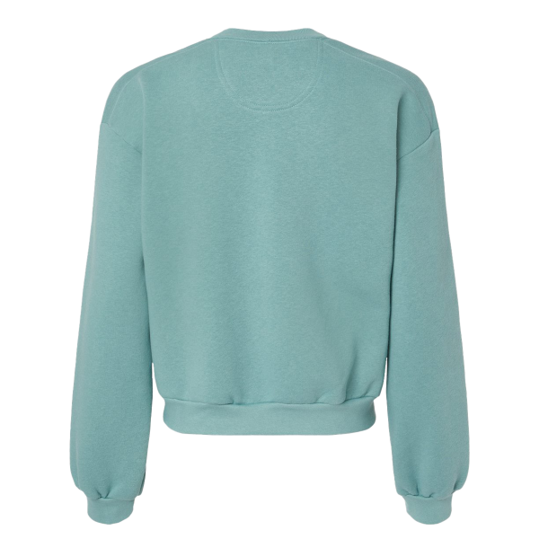 American Apparel Women's ReFlex Fleece Crewneck Sweatshirt, Arctic, Back view