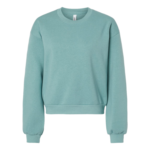 American Apparel Women's ReFlex Fleece Crewneck Sweatshirt, Arctic, Front view