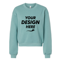 American Apparel Women's ReFlex Fleece Crewneck Sweatshirt, Arctic, Front view, Mockup