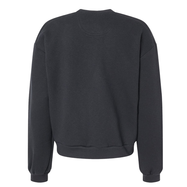 American Apparel Women's ReFlex Fleece Crewneck Sweatshirt, Black, Back view