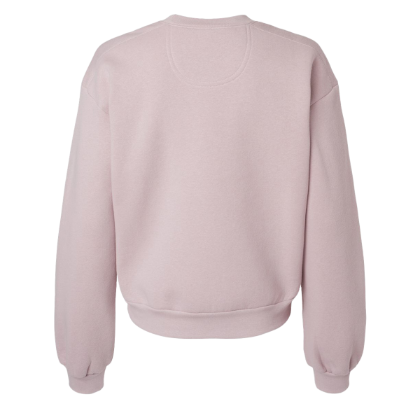 American Apparel Women's ReFlex Fleece Crewneck Sweatshirt, Blush, Back view