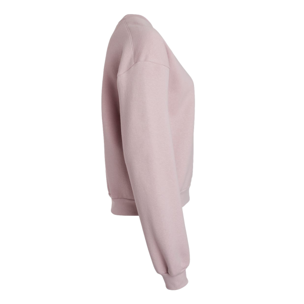 American Apparel Women's ReFlex Fleece Crewneck Sweatshirt, Blush, Right Sleeve view