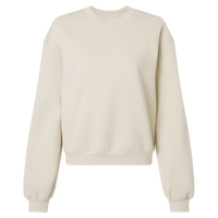 American Apparel Women's ReFlex Fleece Crewneck Sweatshirt, Bone, Front view