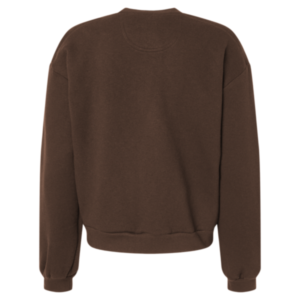 American Apparel Women's ReFlex Fleece Crewneck Sweatshirt, Brown, Back view