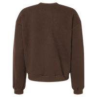 American Apparel Women's ReFlex Fleece Crewneck Sweatshirt, Brown, Back view
