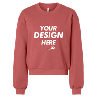 American Apparel Women's ReFlex Fleece Crewneck Sweatshirt, Canyon, Front view, Mockup