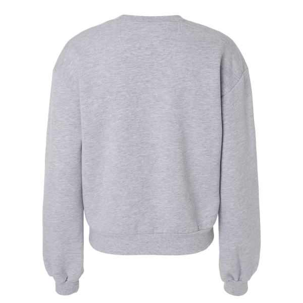 American Apparel Women's ReFlex Fleece Crewneck Sweatshirt, Heather Grey, Back view
